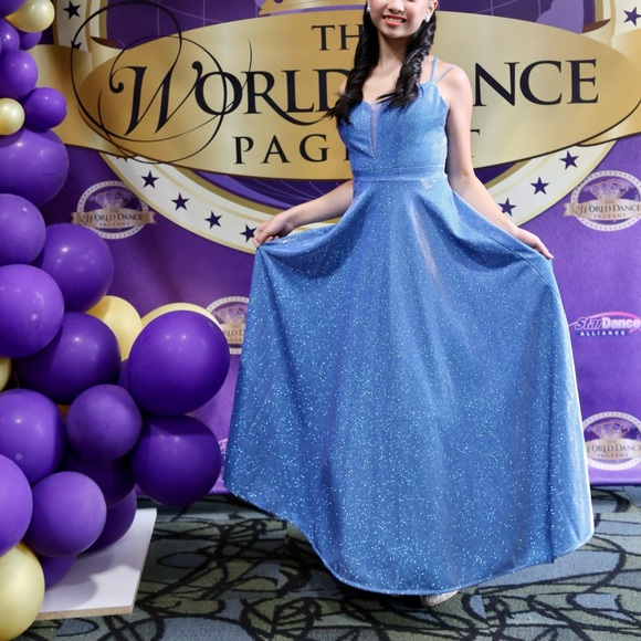 City Studio’s Jeweled-Back Shimmer Gown Cinderella Dress - Picture 8 of 8